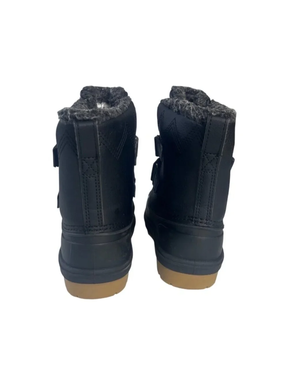 Cat & Jack Winter Snow Boots Faux Fur Lining Kids Size 9 Black